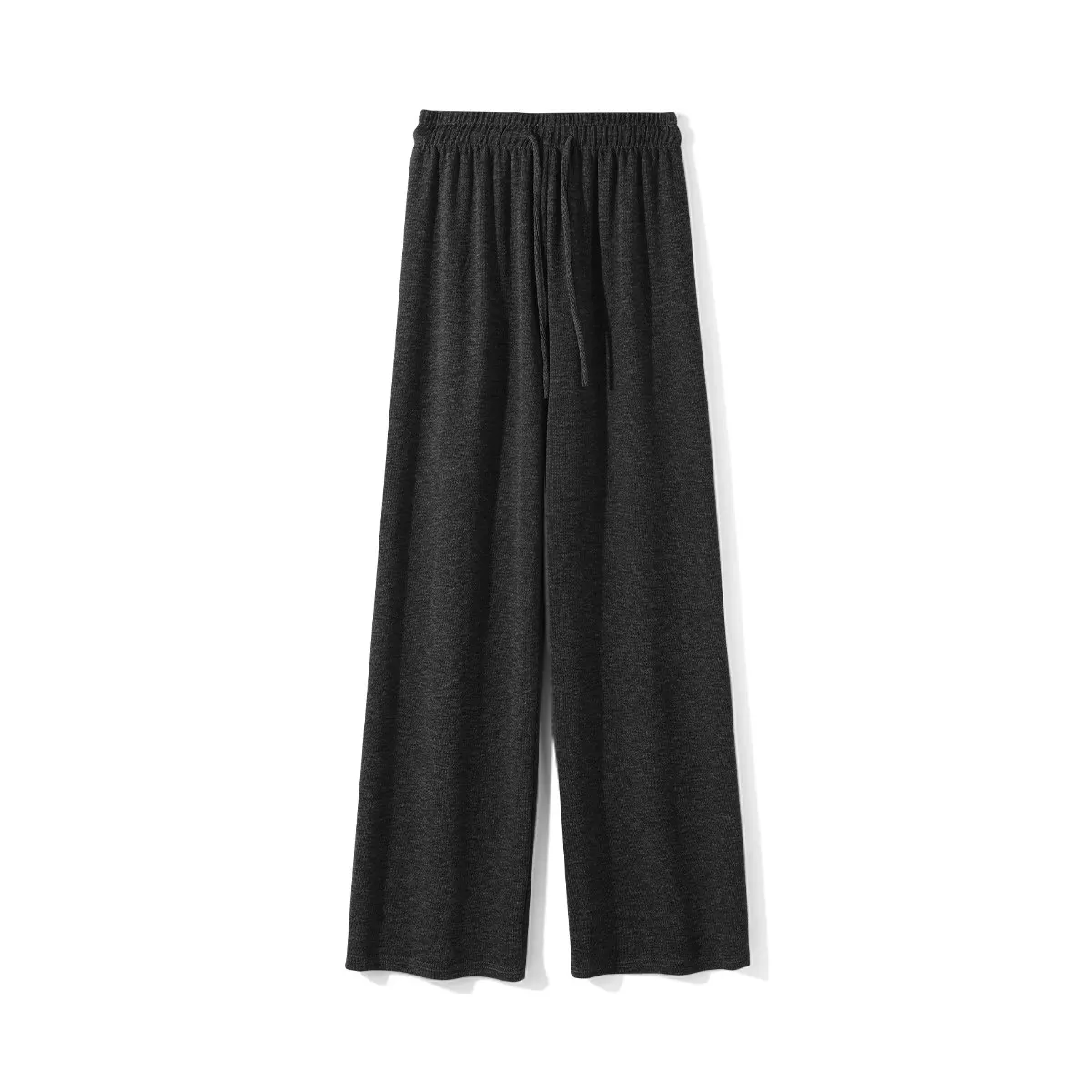 Spring Cloudy Pants Deep Grey Commuter Slimming Soft Draping Straight Leg Casual Women's Pants High Waist Loose Fit Summer