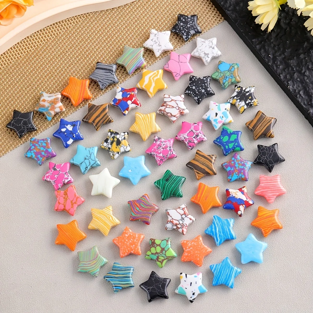 Gemstone Polishing Kit - 20Pcs Star Natural Healing Crystal Set,