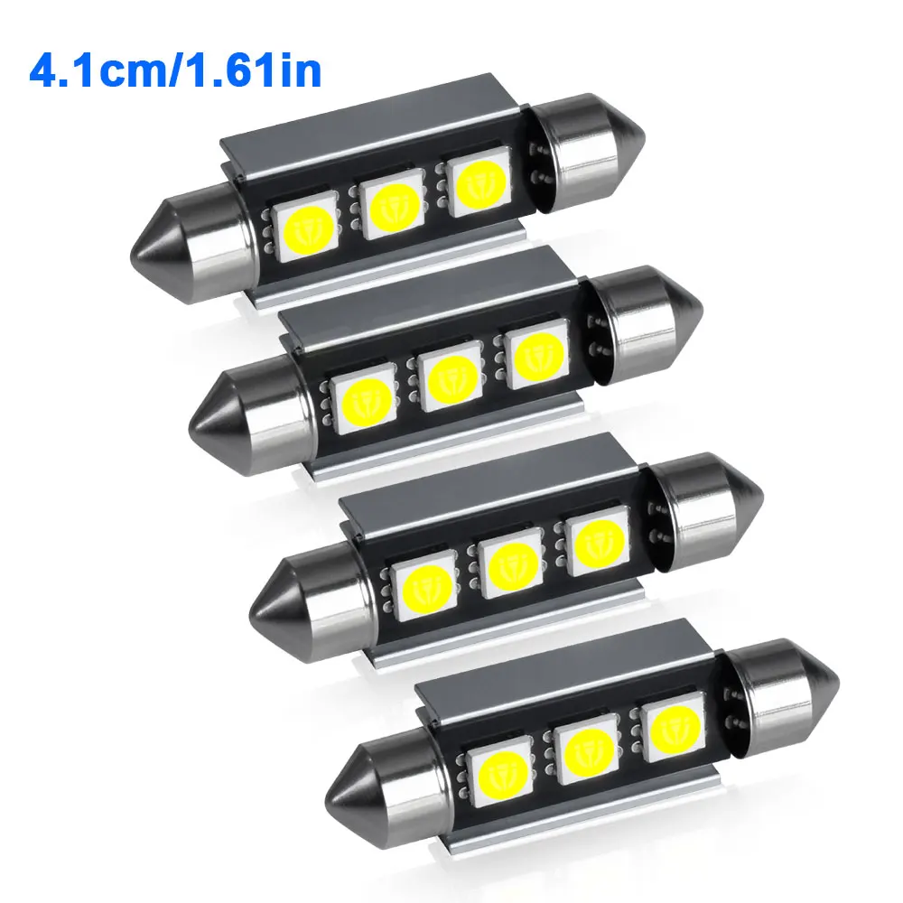 2/4/6/10PCS Super Helle Girlande LED 31/36/39/42MM 5050 3 Chips Aluminium Körper Schnelle Kühlung für Auto Lesen Kennzeichen Licht