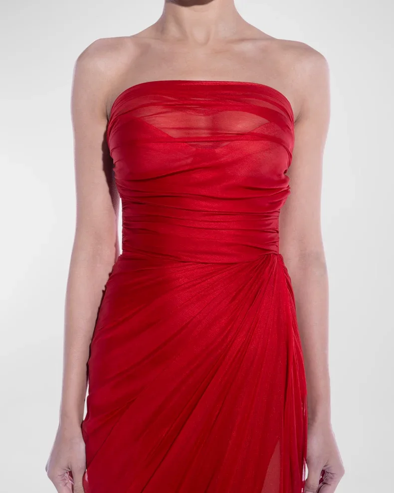 Elegante Damesjurken Voor Feest Strapless Sweetheart Luxe Baljurk Lange Tule Avond Prom Ceremonie Jurk فساتين حفلة موسيheb