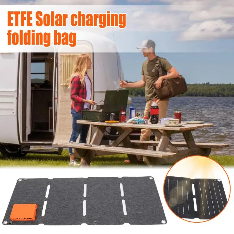 

Solar Charging Bag Solar Power Phone Charger Bag Portable Charger Power Bank Folding Bag Camping Solar Charger For Outdoor