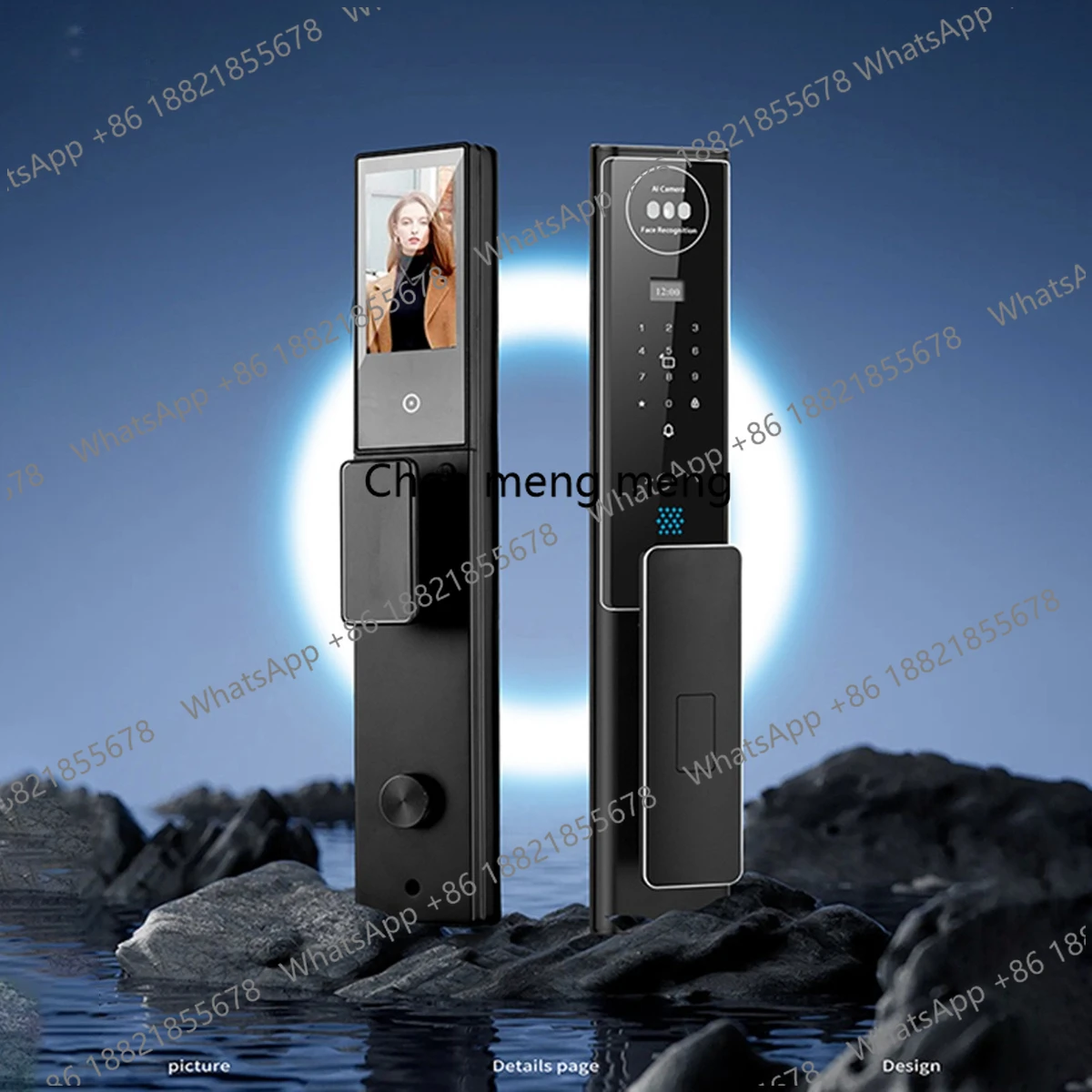 3D facial recognition smart fingerprint lock can be remotely controlled smart lock home security door password lock