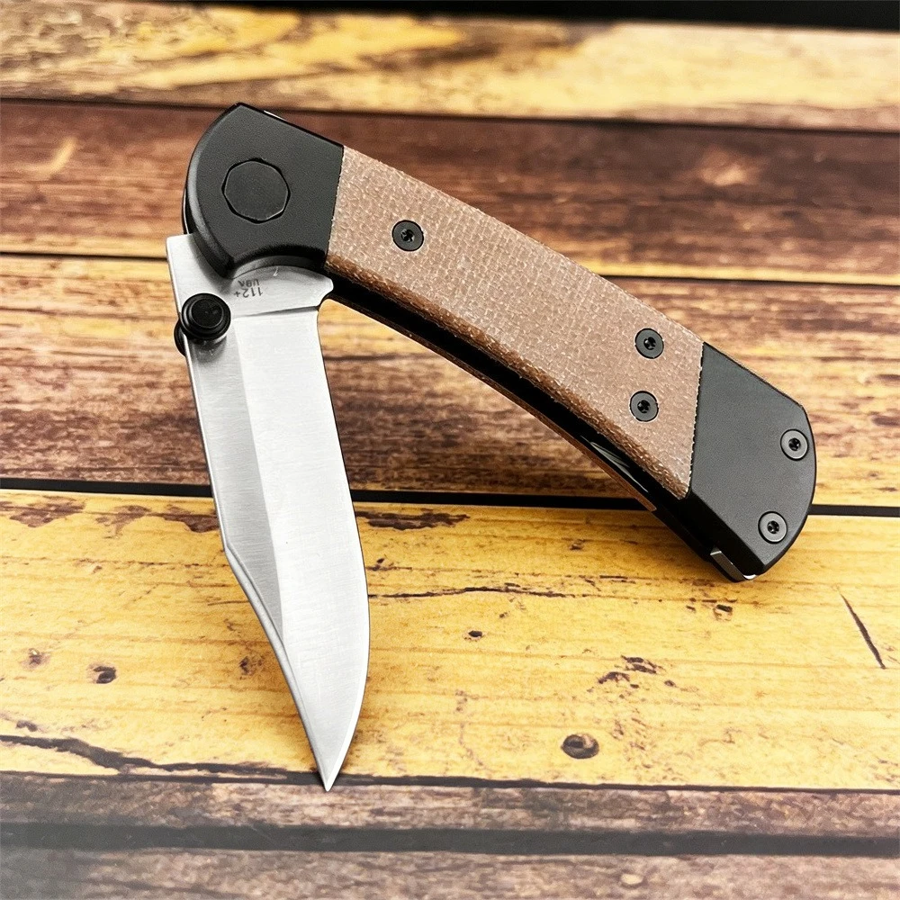 

BK-112 Tactical Folding Knife - 8Cr13Mov Steel Blade with T6 Aluminum & Micarta Handle for Outdoor Camping Hunting and EDC Use