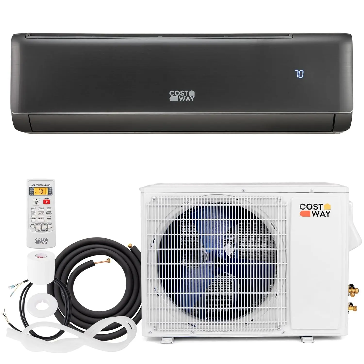 

12000 BTU Mini Split Air Conditioner & Heater, 21 SEER2 208-230V Inverter AC Unit Cools Rooms up to 750 Sq. Ft,, Customized