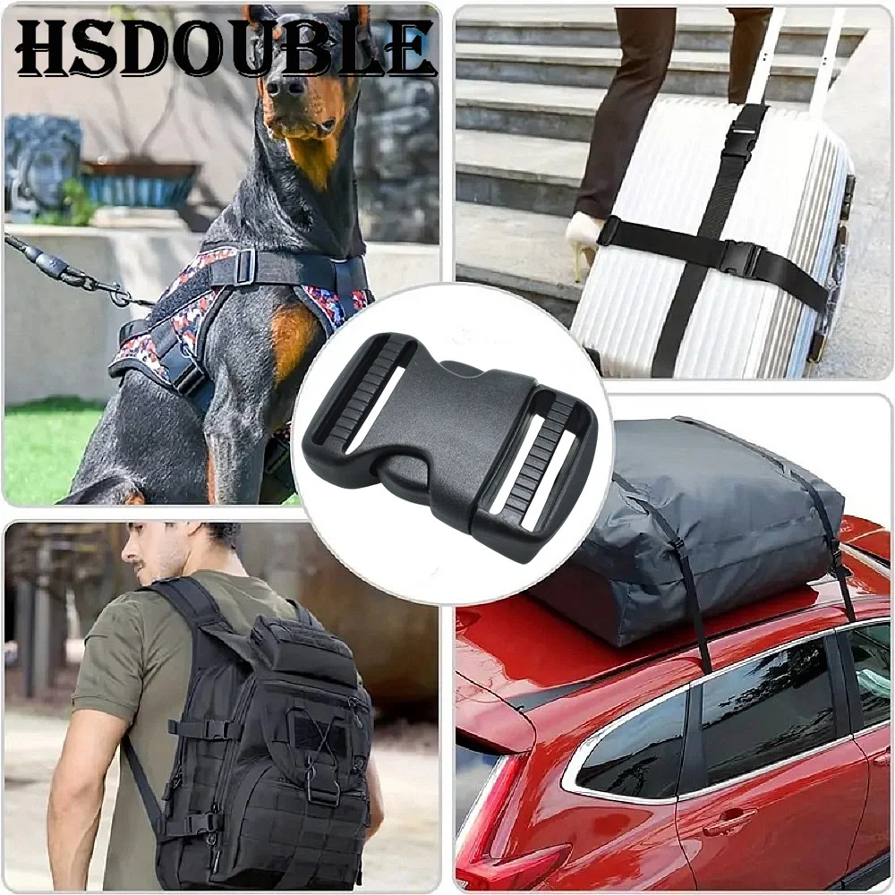 20mm 25mm 32mm~50mm Plastic Hardware Dual Adjustable Side Release Buckles Molle Tatical Backpack Belt Bag Parts Strap Webbing