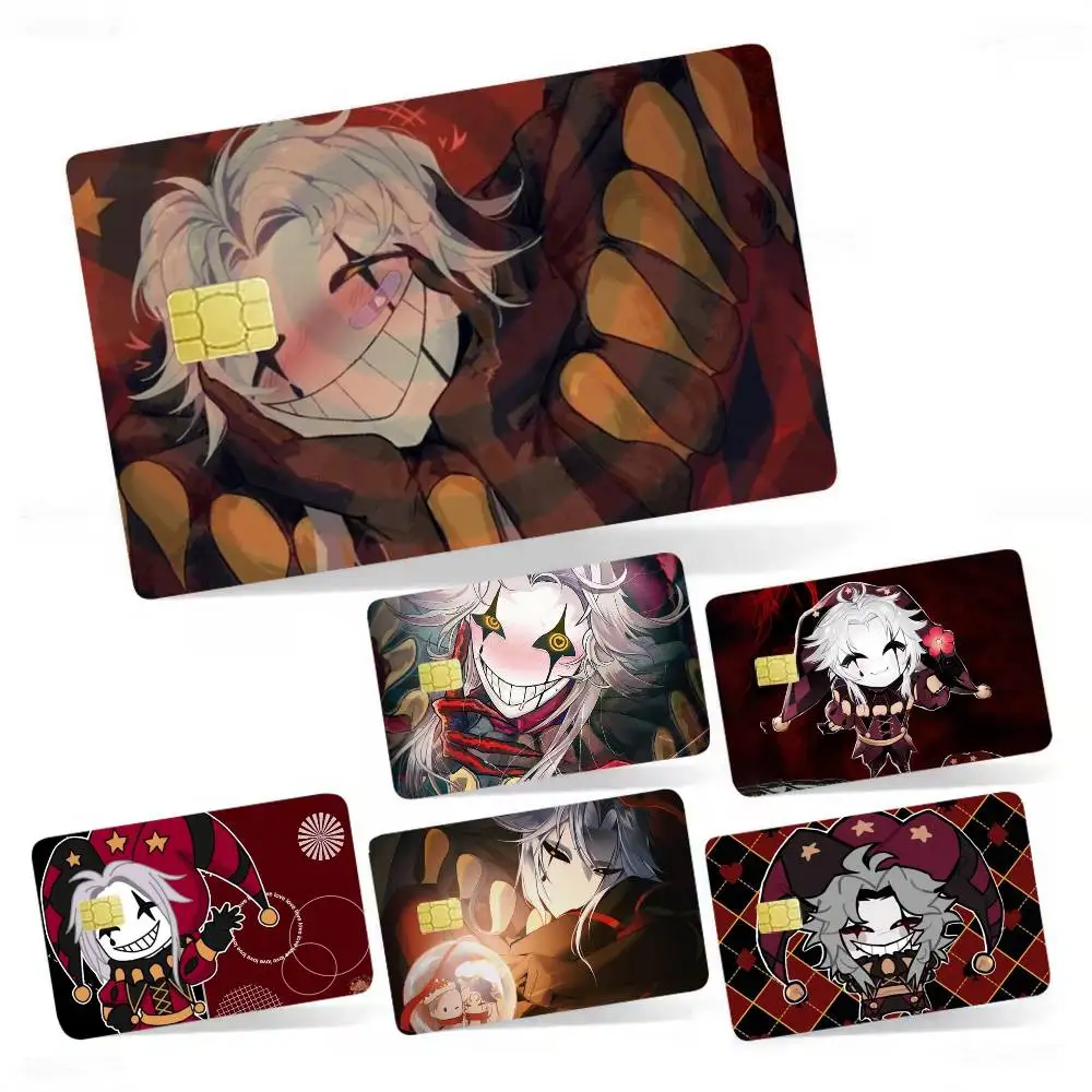 

P-Pierrot T-The Freak CircusS 4pcs 1Set Card Stickers Small Waterproof Chip 4PCS Card Sticker Anti-Scratch