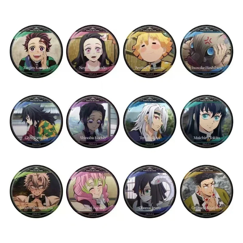 En Stock original Demon Slayer: Kimetsu No Yaiba-a la serie Hashira Training Personaje de Anime coleccionables insignia de estaño regalos