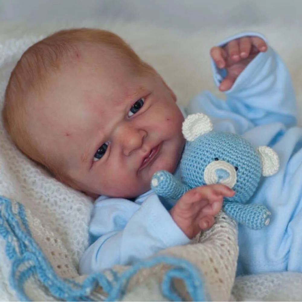 18 Inches Reborn Doll Kits Alfie New Face Realistic DIY Unfinished Unpainted Vinyl Newborn Parts Reborn Doll Mold