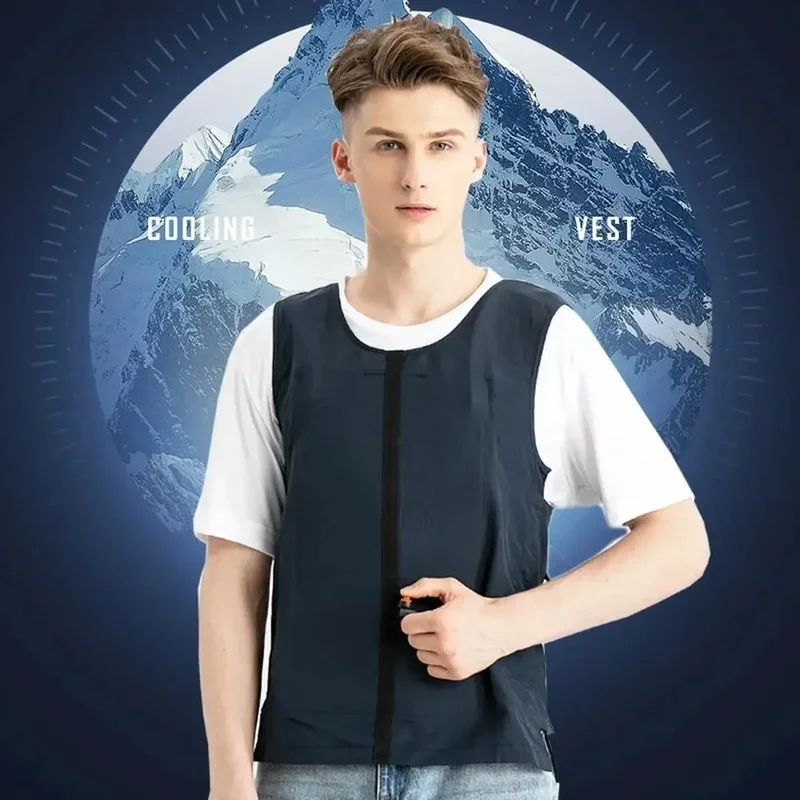 Imagem -02 - Circulação de Água Ajustável Apertação Ice Vest Atividade ao ar Livre Vest Cooling Vest Poliéster Tpu Auto Sucção Bomba Dropship