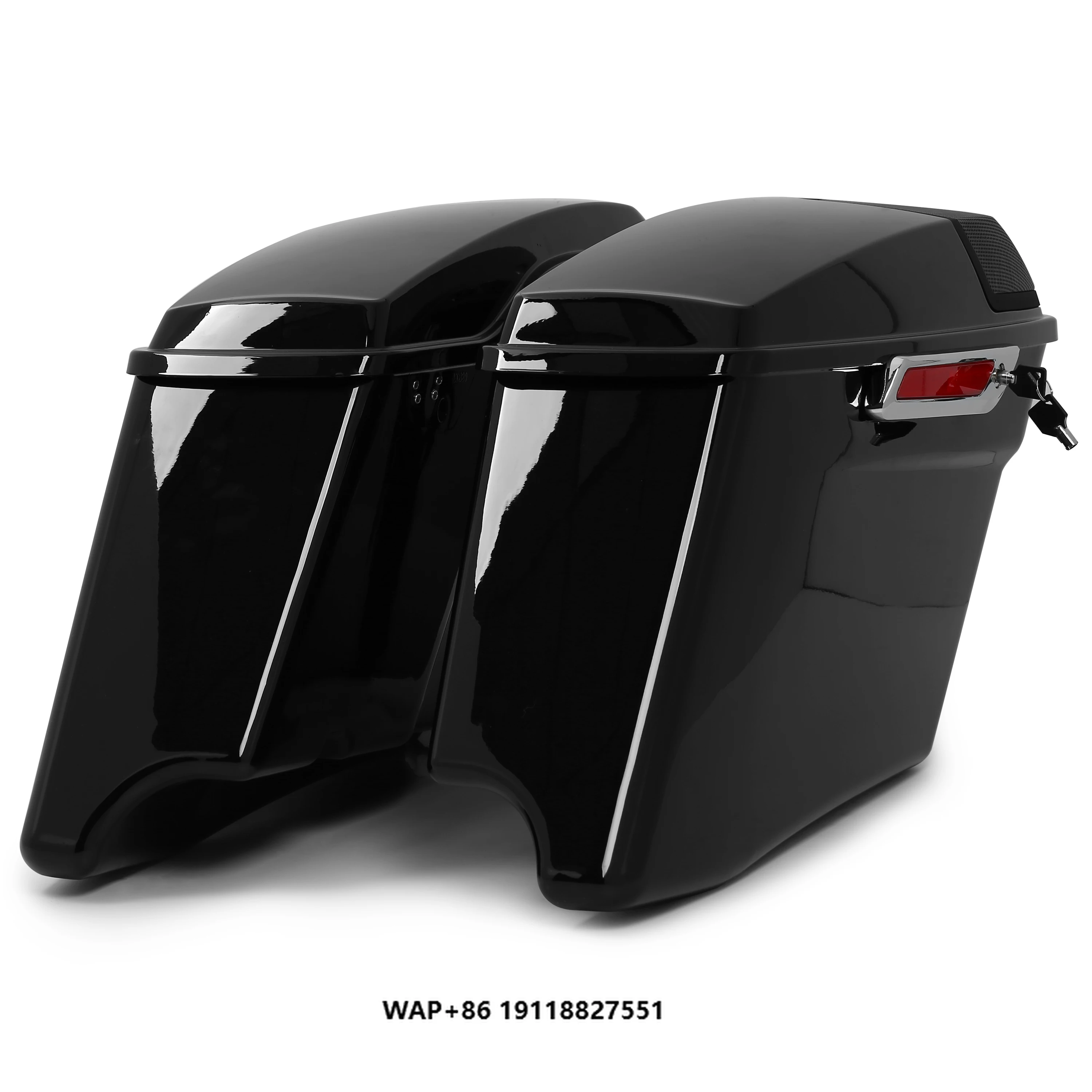 

4" Stretched Extended Hard Saddlebags Speaker Lid 5x7 for Touring 93-13