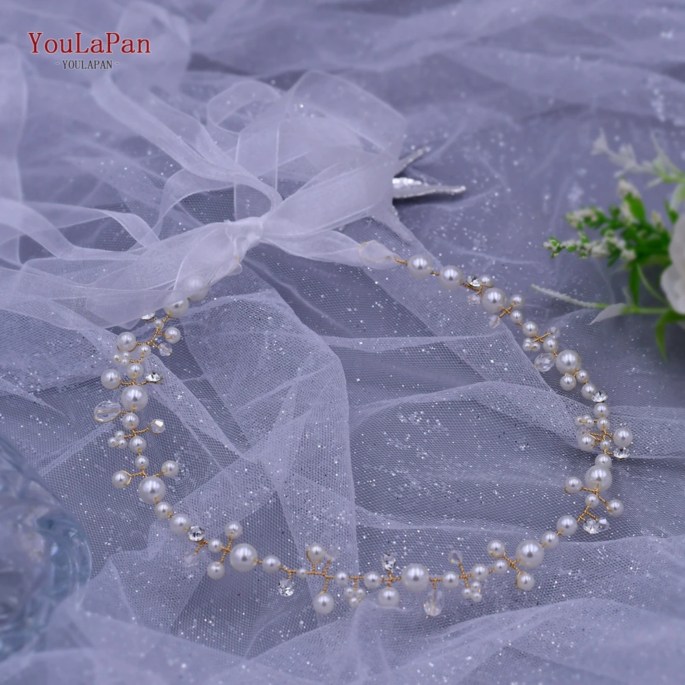 YouLaPan Trendy Pearl Waist Belt Crystal Bridal Accessories Handmade Bride Jewelry Wedding Accessories for Women Dress Belt SH03