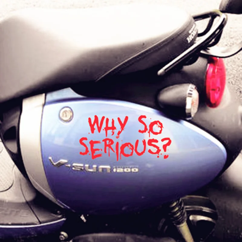 

Motorcycle why so serious Vinyl Sticker For Motor Helmet Decal Decor why so serious Stickers