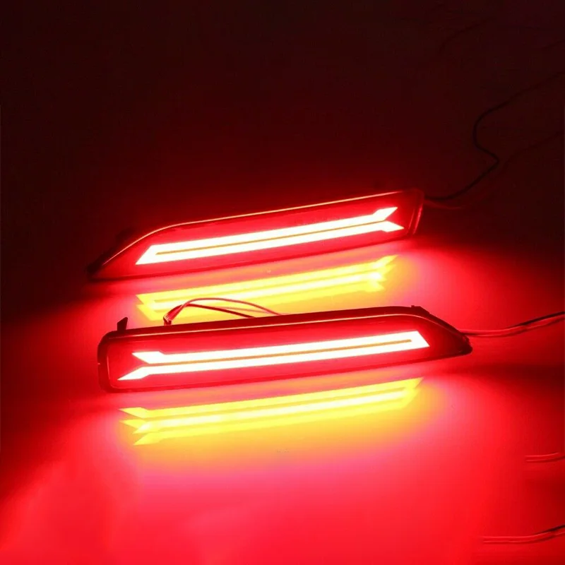 2PCS for Honda CRV CR-V 2007 2008 2009 Multi-Function LED Rear Bumper Light Rear Fog Lamp Auto Bulb Brake Light Reflector