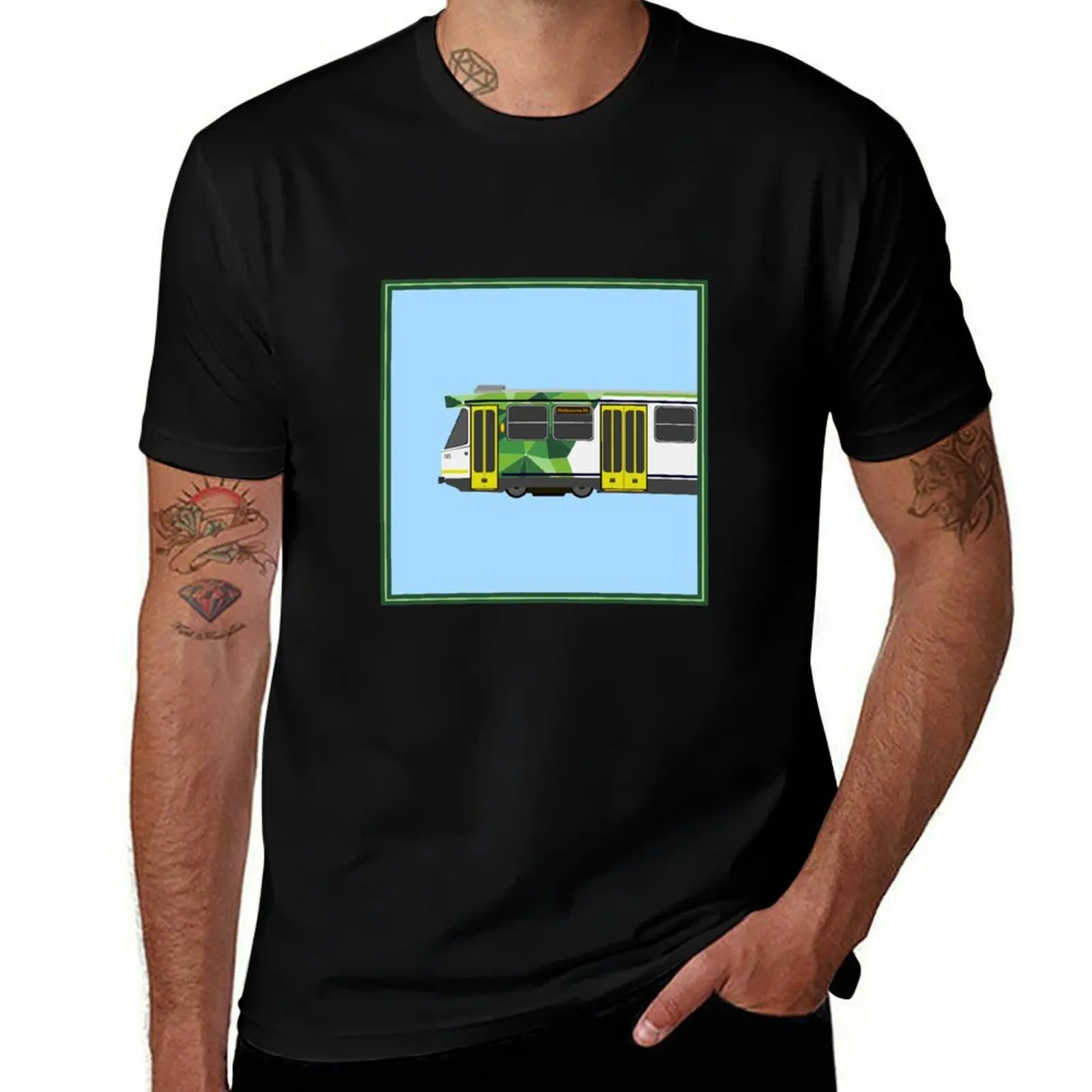 

Iconic Melbourne Tram Illustration (A1/A2 Class Tram) T-Shirt man t shirts for men man t shirts for men casual T-Shirt
