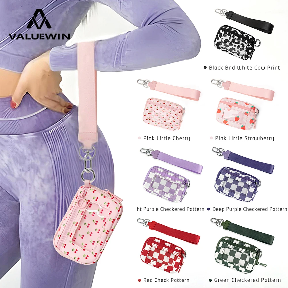 

Women's card holder storage bag multi-function coin purse associated clip portable short wallet with zipper handbag high value