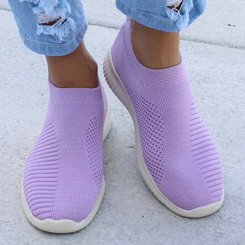 Women Sneakers Slip On Flat Shoes For Women Casual Shoes Spring Summer Sport Sneaker Sock Athletic Shoe Sports Tennis Woman