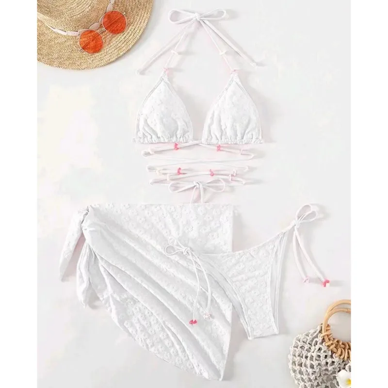 Bikini rosa con Push-Up para mujer, traje de baño Sexy, ropa de playa, trajes de baño para niña, Bikini brasileño para piscina