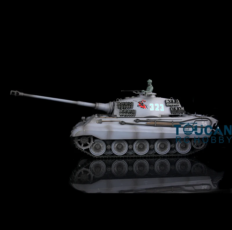 1/16 Schaal Heng Long 7.0 Plastic Duitse King Tiger Rtr Rc Tank 3888A 360 ° Torentje Geschenken TH17533-SMT4