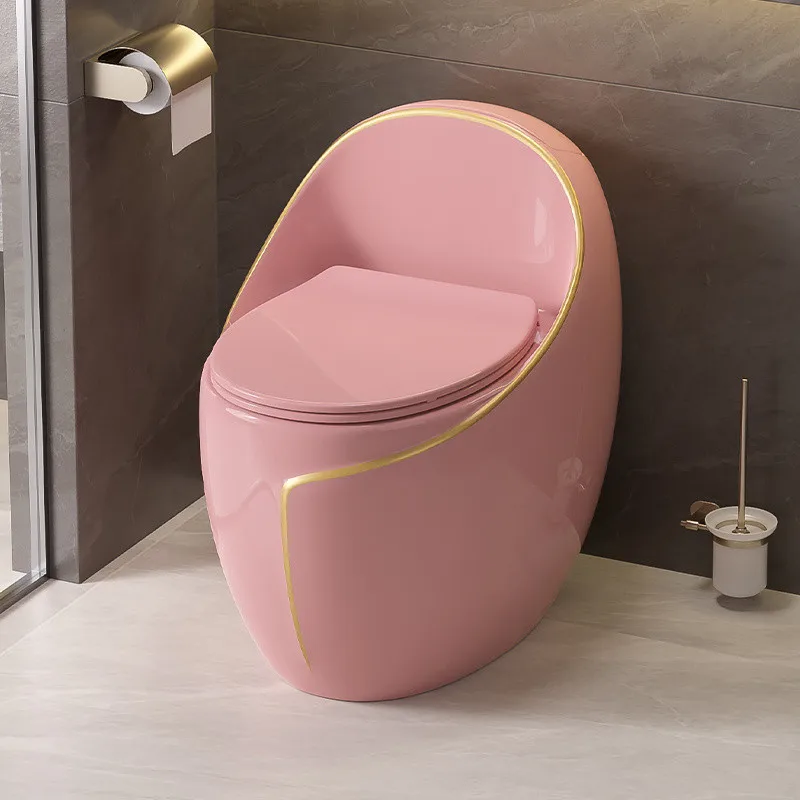

New household color toilet modern light luxury cream style toilet siphon large impulse small apartment