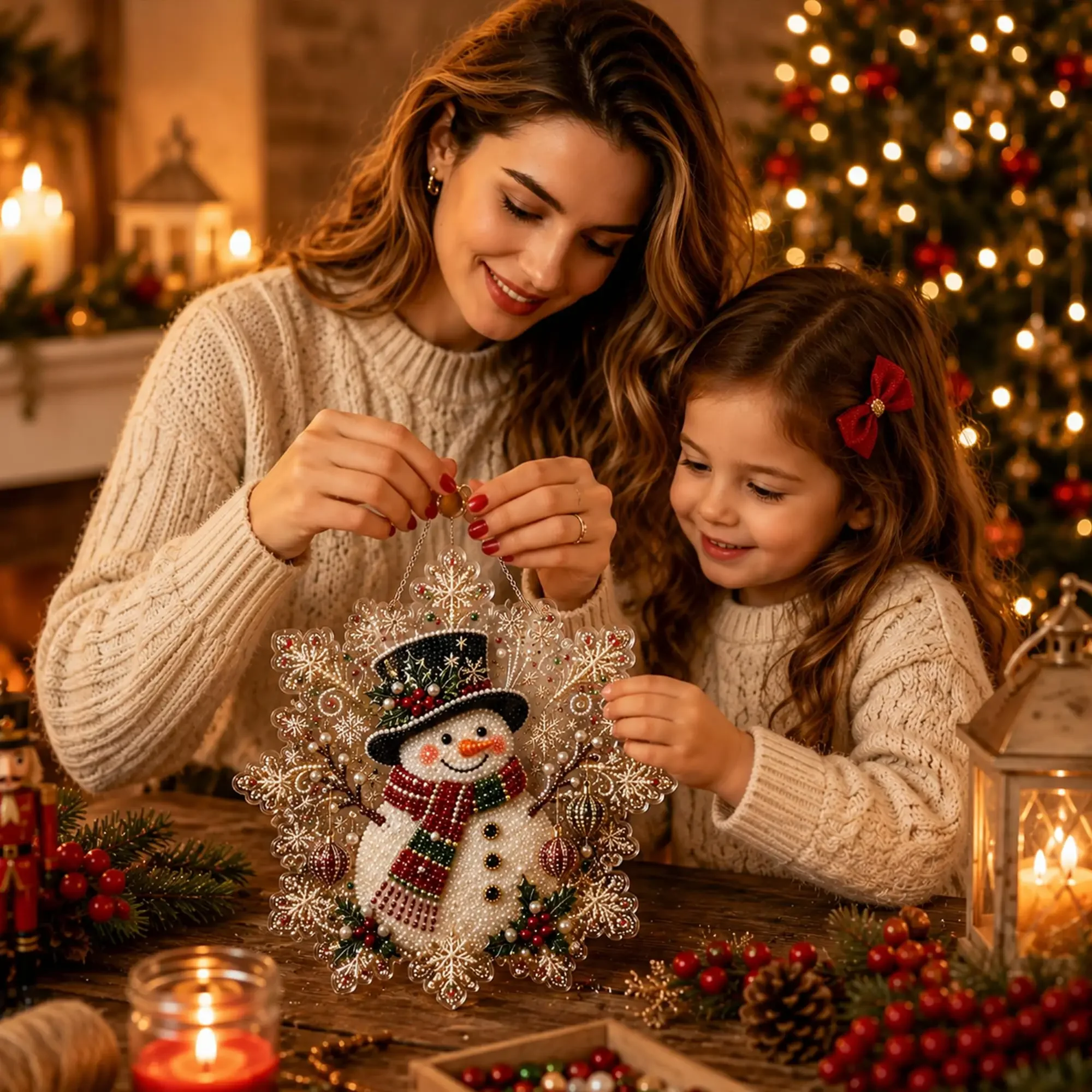 1Santa Claus Pearl Diamond Painting DIY,Easy to Use and Stress-Relieving,Ideal Gift for Home Wall Hanging Decoration Enthusiasts