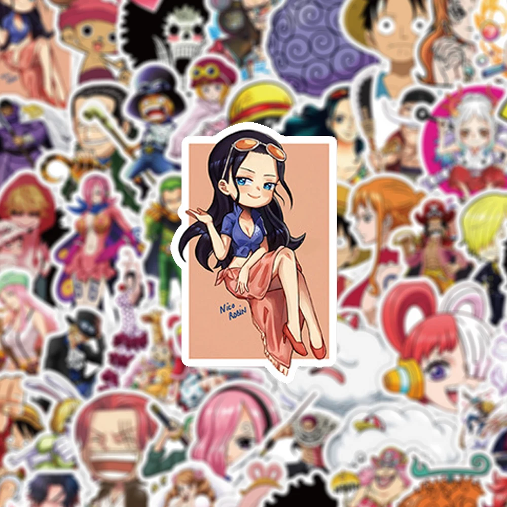 

10/30/50pcs Cartoon ONE PIECE Stickers Anime Luffy Zoro Sticker DIY Laptop Skateboard Phone Cool Graffiti Decals Decoration Gift