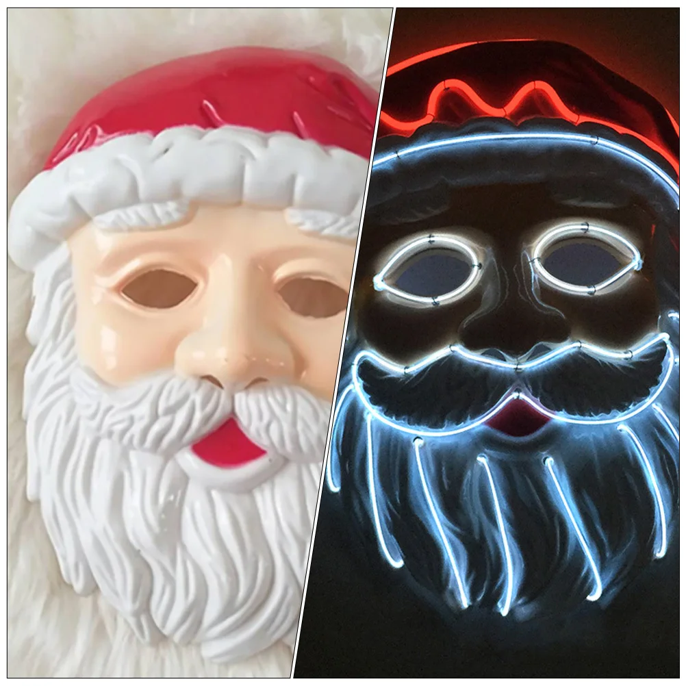 

Christmas Luminous Masks Santa Claus Glowing Face Performance Facial Party Prop Child Decor