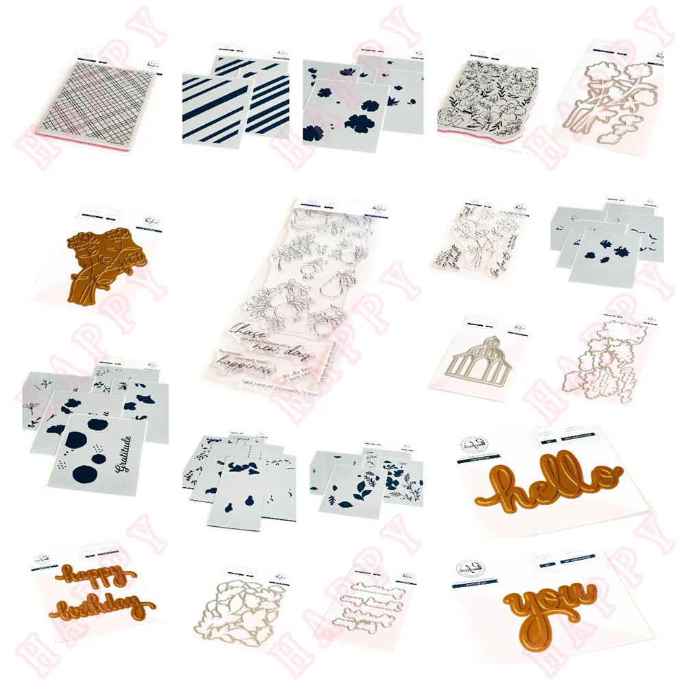 Harvest Season Metal Cutting Dies Stencils Stamps Hot Foil Vocabulary Scrapbook Diary Decoration Embossing Template DIY Moulds