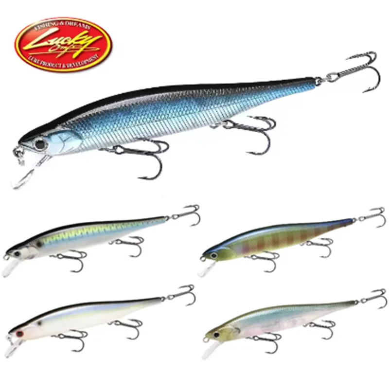 

Lucky Craft Lightning Minnow 110 Hover Slow Float Long Trolling Hard Bait Sharp Treble Hook Bass Pike Fishing Lure