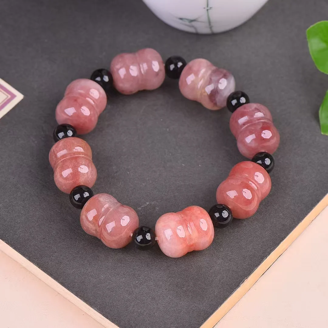 

Exquisite Xinjiang Jin Silk Jade Peanut Rice Bead Bracelet Old Beads Women and Men's Style SN0011