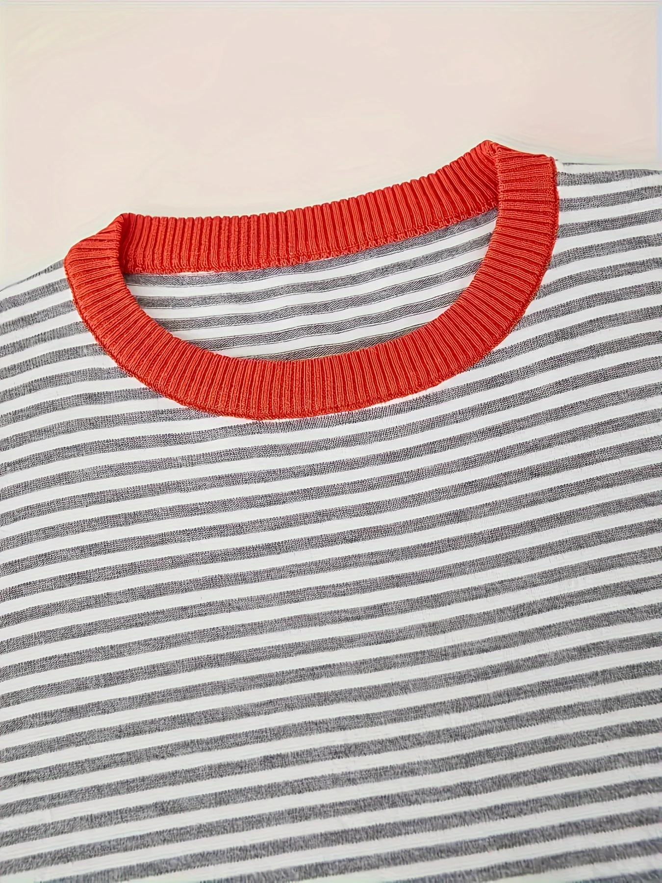 Autumn Winter Round Neck Sweaters Simple Chic Jumpers Women Stripe Sweater Vintage Basic Knitted Tops Casual Pullover