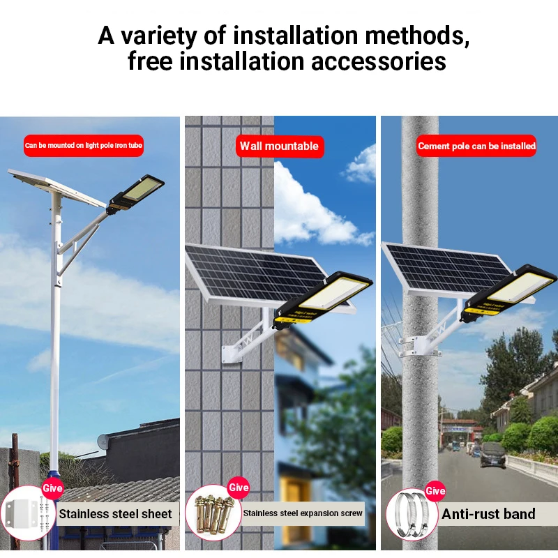 Imagem -02 - Super Bright Split Solar Street Light Led Impermeável Iluminação de Parede Lâmpadas de Quintal Iluminação de Inundação de Segurança Iluminação de Rua