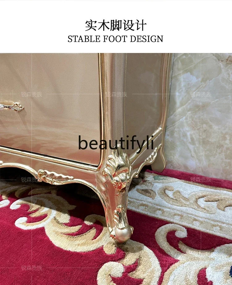 A26 French solid wood porch cabinet European luxury carved living room decorative table dining side cabinet dining room a16