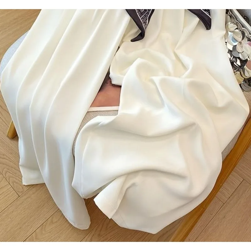 Nowe spodnie z wysokim stanem, prostymi nogawkami i szerokimi nogawkami, efekt obniżonych kropli, odpowiednie zarówno dla kobiet, jak i mężczyzn, modne i codzienne, styl letni.