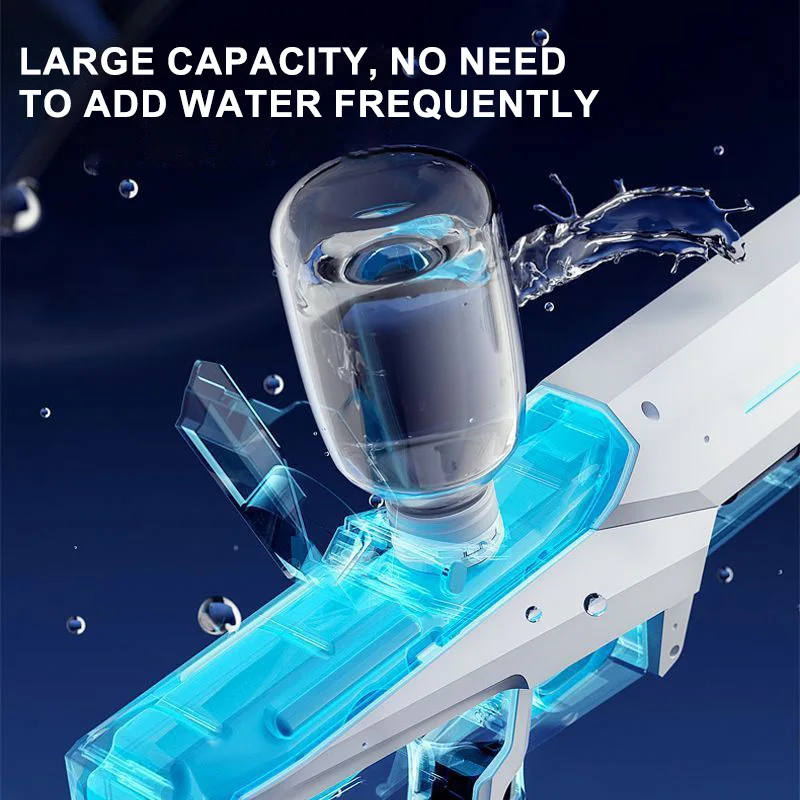 مسدس مياه كهربائي عالي الضغط بسعة كبيرة، دفع لطيف، شفط مياه أوتوماتيكي ورش مياه مستمر