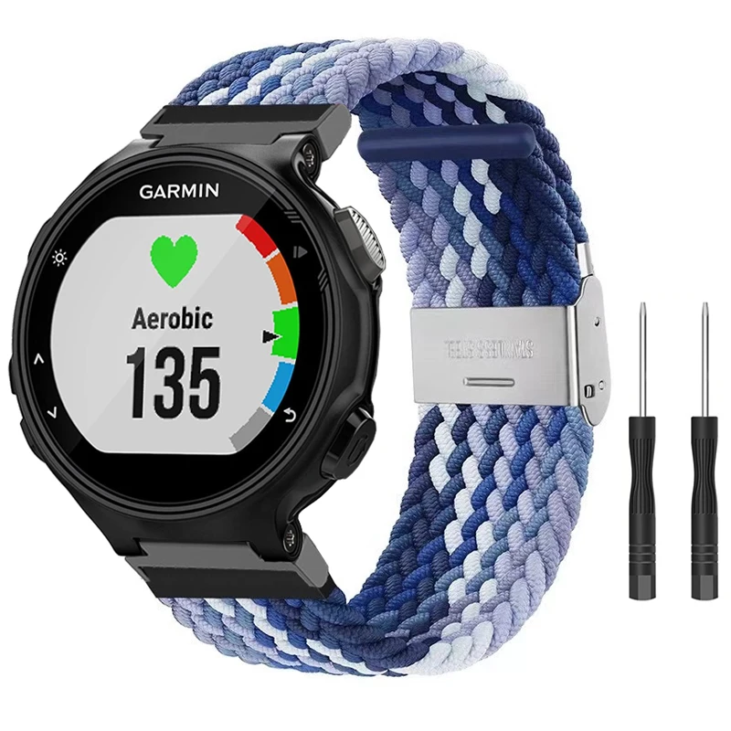 Cinghie elastiche intrecciate per Garmin Forerunner 235 735xt 220 230 630 620 Approach S20 S5 S6 cinturino per orologio braccialetti regolabili in Nylon
