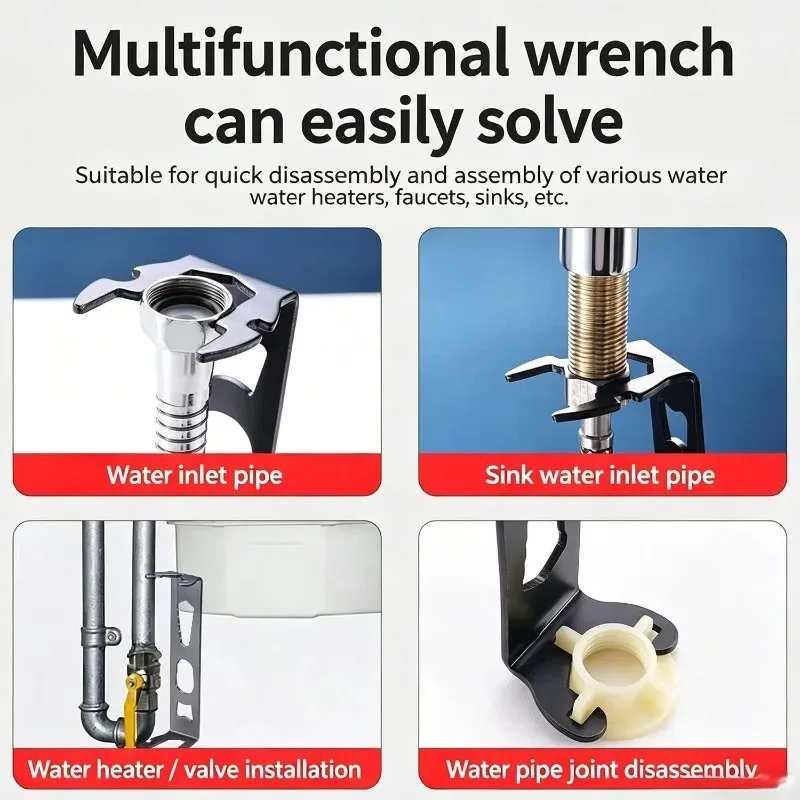 16-in-1 Universal Sink Wrench Multifunctional Faucet Spanner Plumbing Motorcycle Repair Tool for Bathroom Kitchen Hardware Tools - view 6