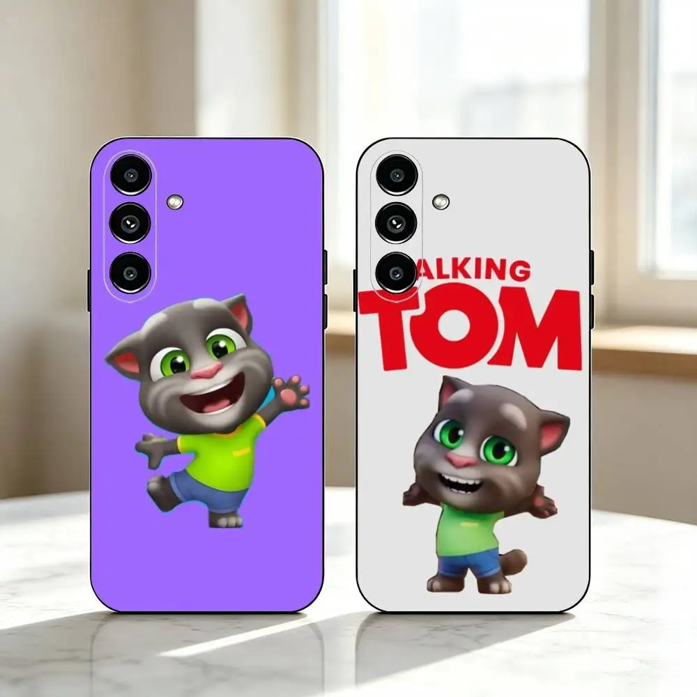 Talking Tom Cat Cartoon  Phone Case For Samsung Galaxy A73,A72,A71,A70,A53,A52,A51,Soft Silicone Black Cover Gift