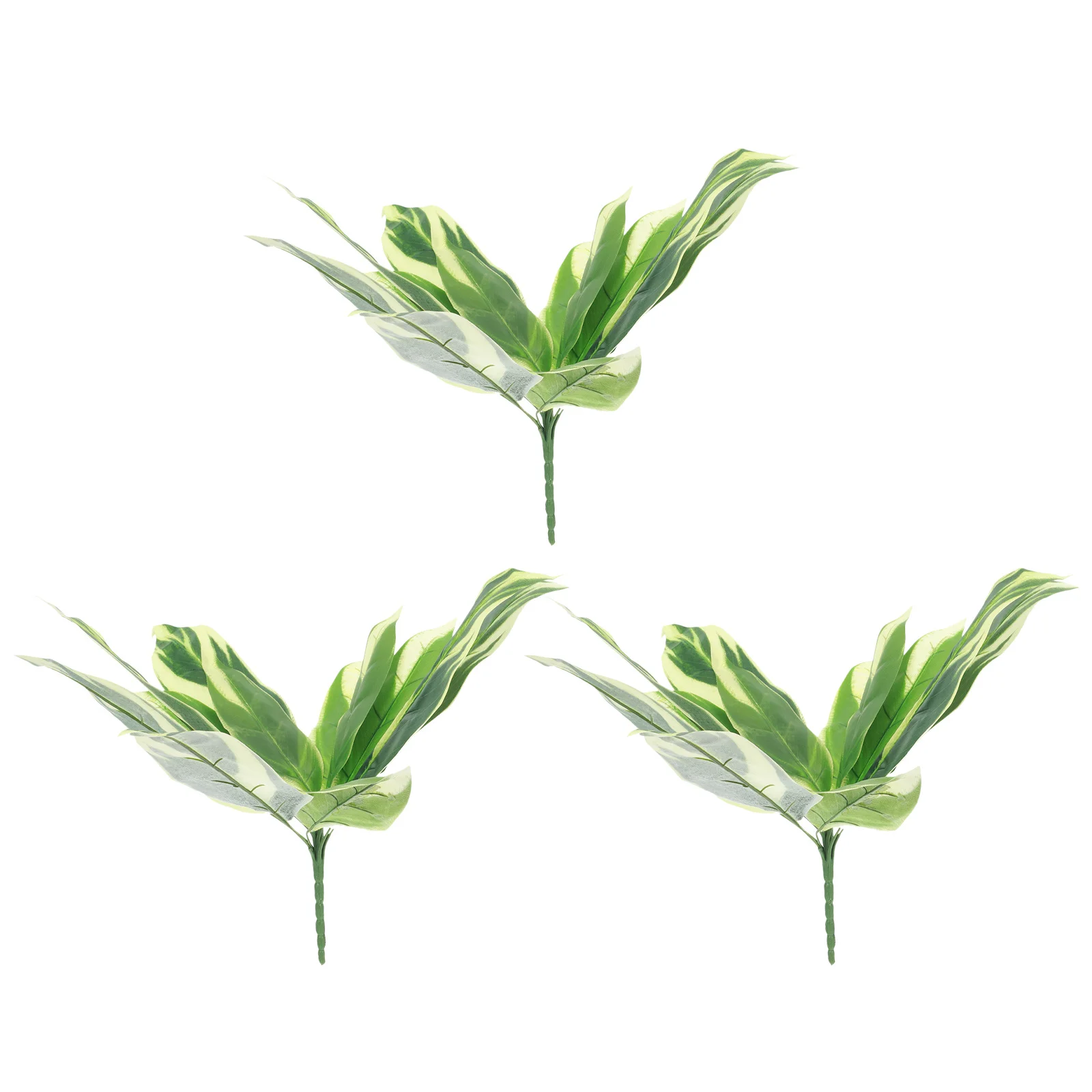 

Cabilock 3PCS Realistic Green Plastic Plants Tropical Leaves Decor for Home Kitchen Bedroom Living Room Wedding Party