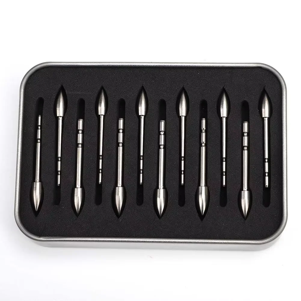12pcs ID3.2mm 100/120/140 Grains Arrow Head Insert Arrow Point Tips For Archery Arrow Shaft DIY
