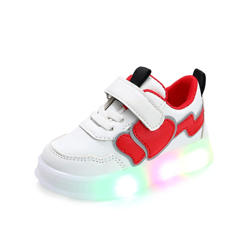 LED Kids Shoes for Girls Cute Cartoon Hello Kitty Shoes Baby Girl Kawaii Canvas Shoes Soft Bottom Sneakers Casual Shoes