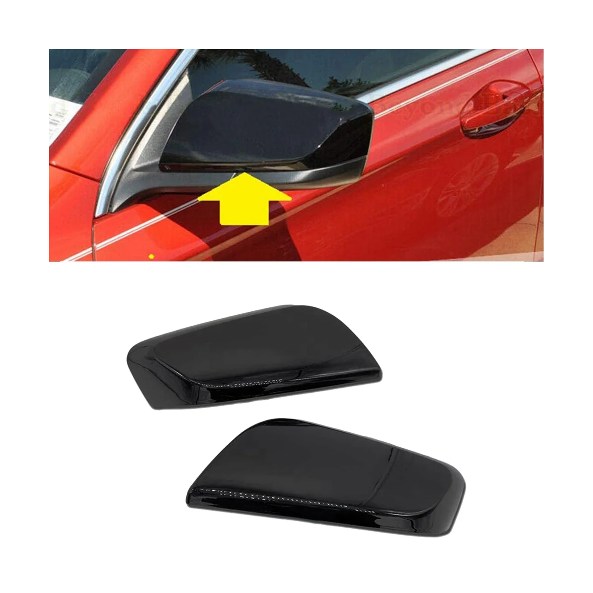 1Pair Side Rearview Mirror Cover Housing Trims for Chevrolet Impala 2014-2020 Outside Door Reversing Mirror Shell Cap