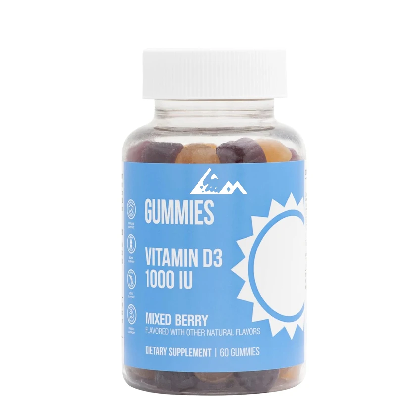 

Gummies Vitamin D3 1000 IU -60 gummies - Promotes bone health and immune function - Vegetarian, gluten free, non GMO