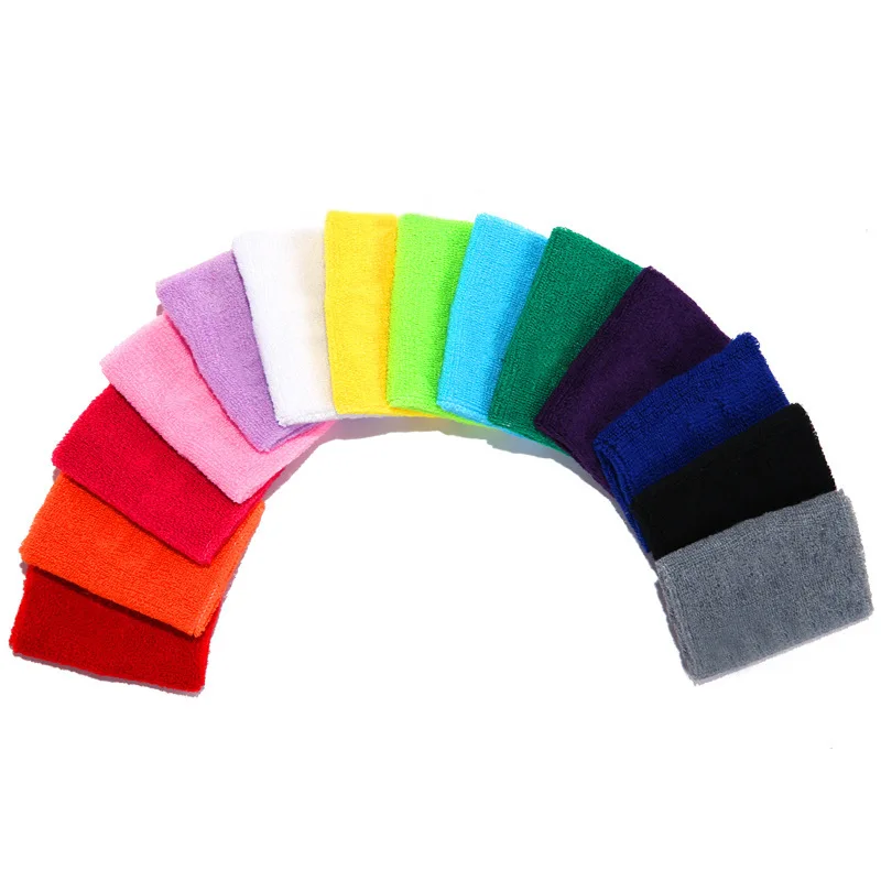 1PC Colorful Cotton Unisex Sport Sweatband Wristband Wrist Protector Gym Running Sport Safety Wrist Support Brace Wrap Bandage