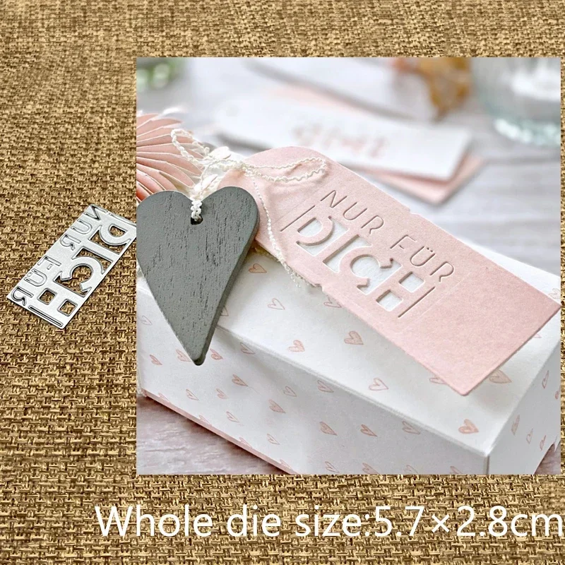 

XLDesign Craft Metal stencil mold Cutting Dies German Only for you scrapbook die cuts Album Paper Card Craft Embossing