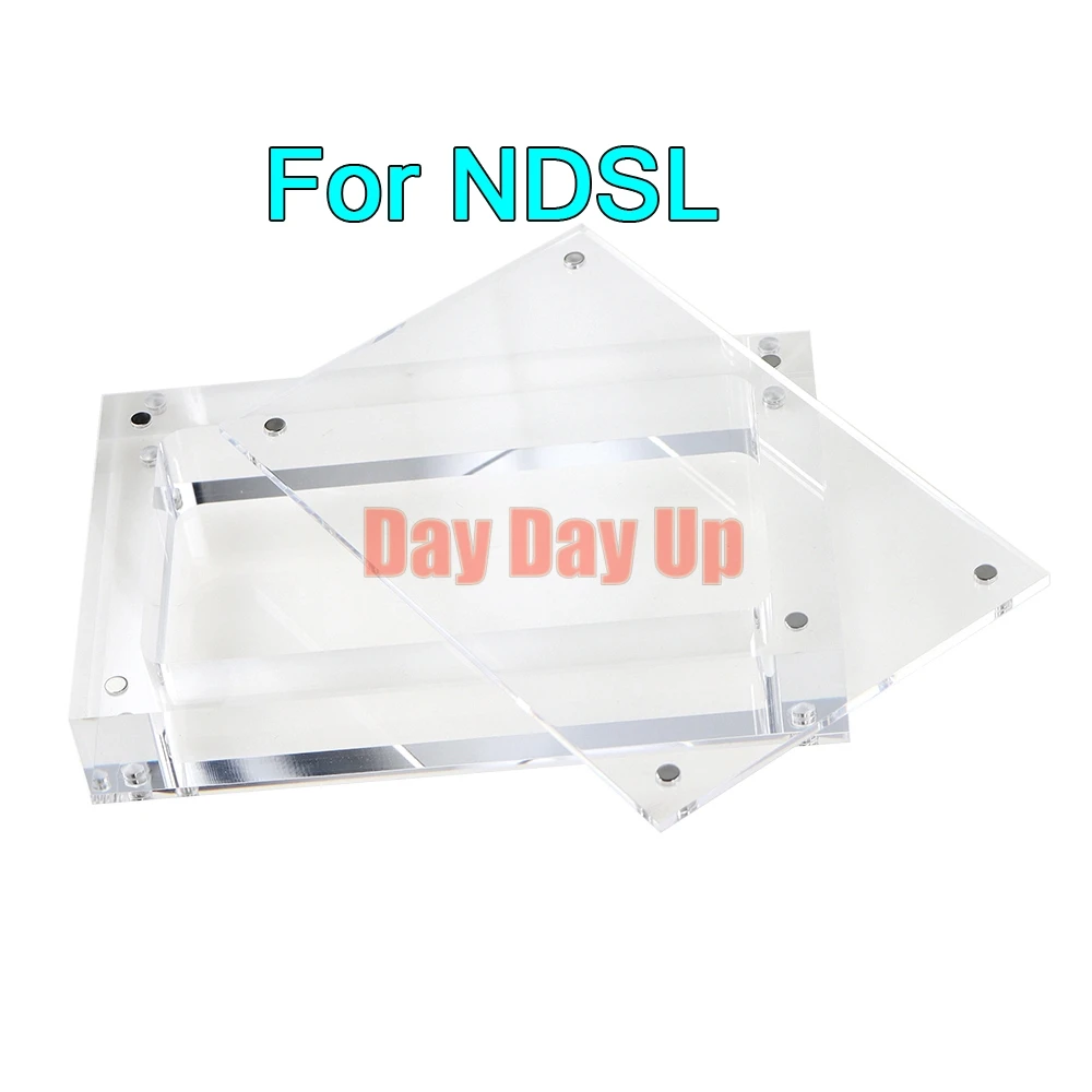 6PCS For NDSL Clear Transparent Storage Magnetic Acrylic box For NDSL Game Console Cover Shell Box Display Stand