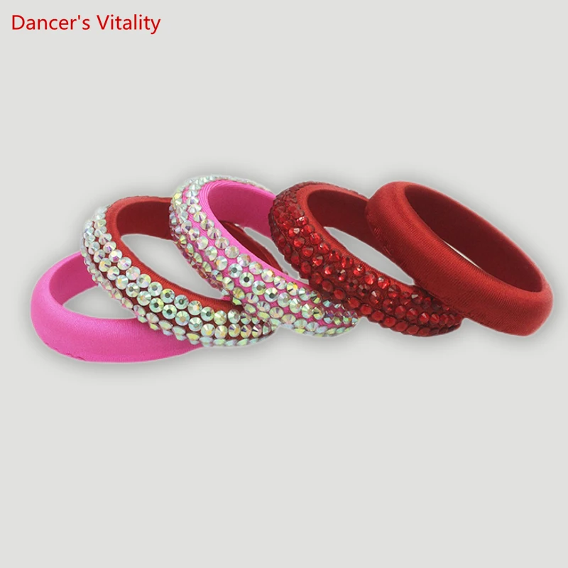 

Latin Dance Bracelet for Latin Dance Schools Bracelets Adult Black Pool Competition High Grade Diamond Color Circle 1pcs