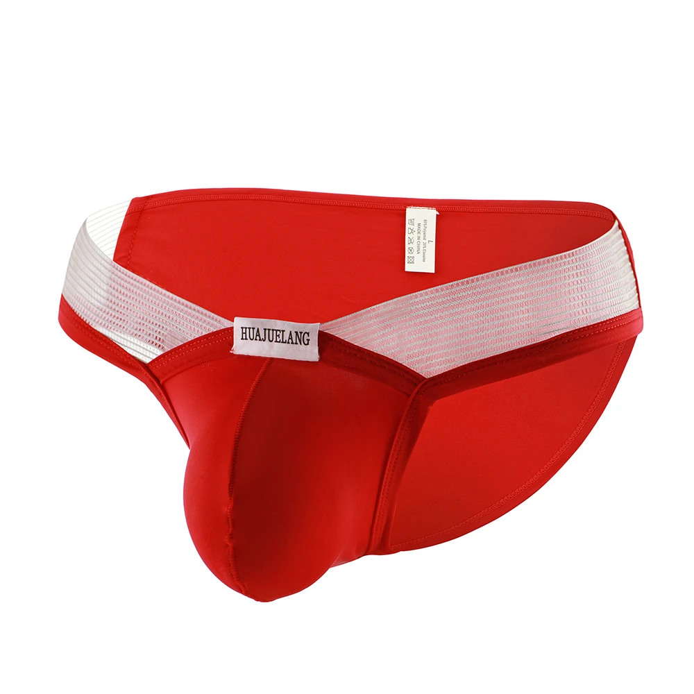 Mutandine triangolari da uomo costume da bagno slip Bikini in Nylon mutandine elastiche verso l'alto da uomo intimo che aumenta il rigonfiamento