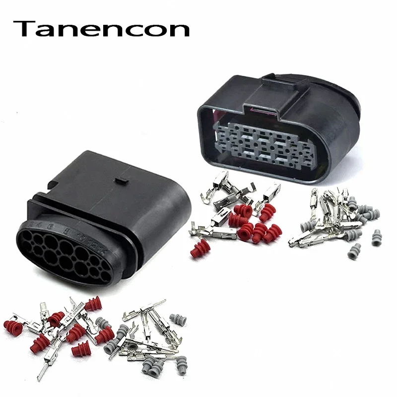 14 Pin Composite 1.5/2.8 mm Connector 6189-7103 Automotive LED High Headlight Connector Plug 3C0973737 3C0973837 for VW Audi