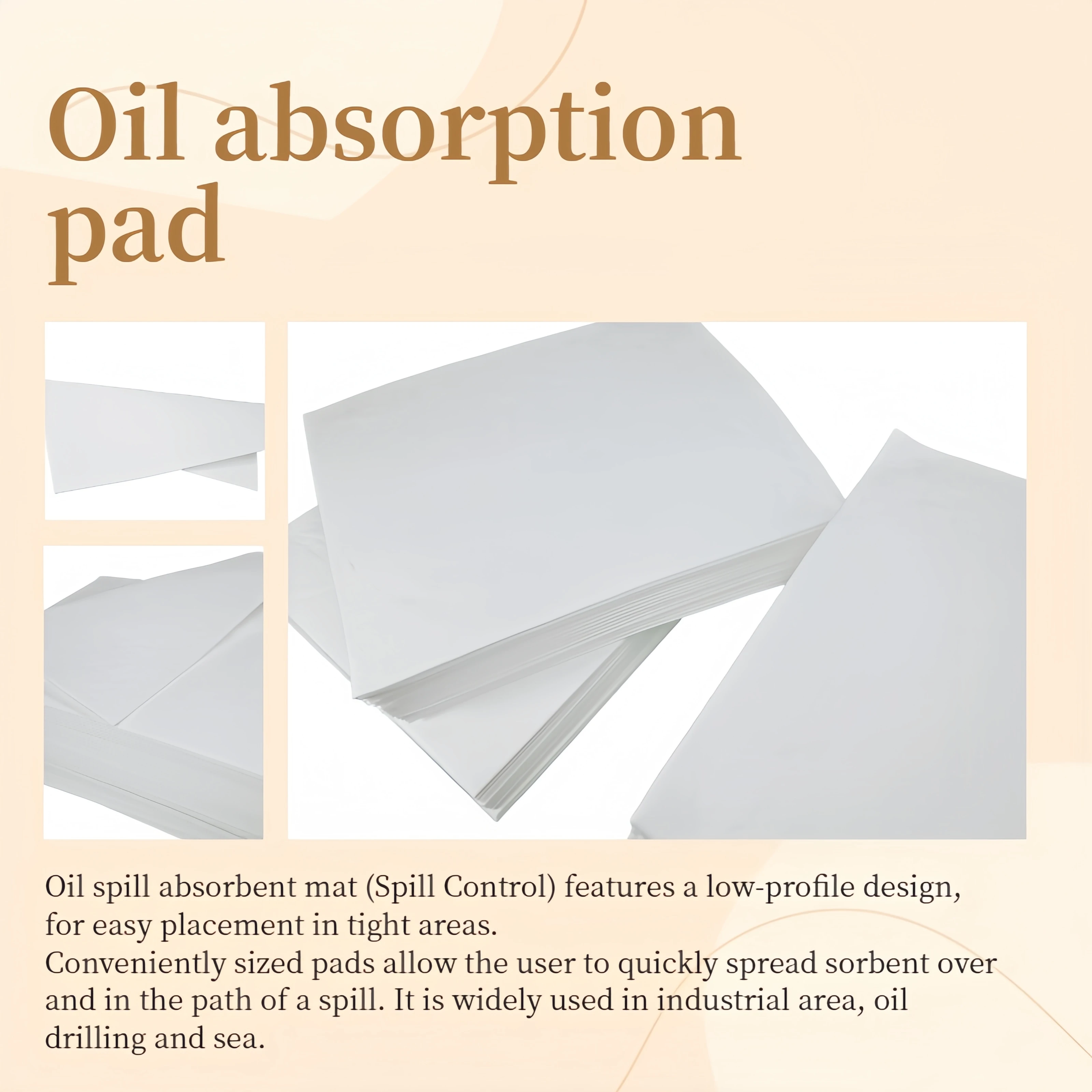 ورأى ممتص للزيت عالي الكفاءة ومضاد للتدفق عالي الكفاءة يستخدم في مصنع الوقاية من التسرب الكيميائي