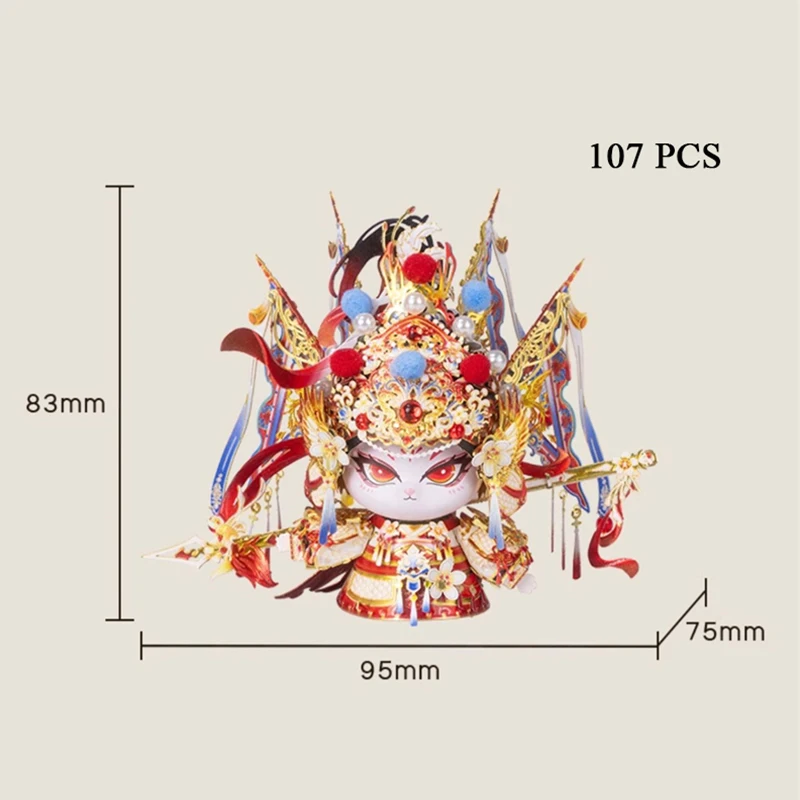 DIY rompecabezas de Metal 3D Mini Hua Mulan kits de modelos en miniatura rompecabezas ensamblado artesanía hecha a mano amigos regalos de cumpleaños decoración del hogar